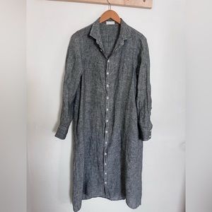 CP Shades maxi linen dress. Chambray